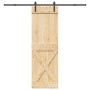 Puerta corredera con herrajes madera maciza de pino 70x210 cm by , Doors - Ref: Foro24-3332754, Price: 170,03 €, Discount: %