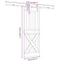 Puerta corredera con herrajes madera maciza de pino 70x210 cm by , Doors - Ref: Foro24-3332754, Price: 170,03 €, Discount: %