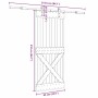 Puerta corredera con herrajes madera maciza de pino 85x210 cm by , Doors - Ref: Foro24-3332756, Price: 194,22 €, Discount: %