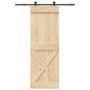 Puerta corredera con herrajes madera maciza de pino 80x210 cm by , Doors - Ref: Foro24-3332761, Price: 174,58 €, Discount: %