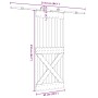 Puerta corredera con herrajes madera maciza de pino 85x210 cm von , Türen - Ref: Foro24-3332768, Preis: 193,72 €, Rabatt: %