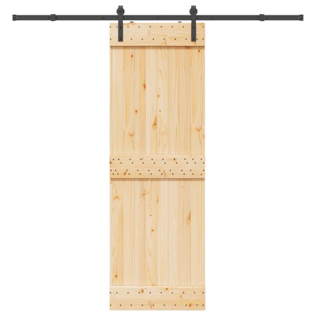 Puerta corredera con herrajes madera maciza de pino 70x210 cm de , Puertas - Ref: Foro24-3332658, Precio: 164,58 €, Descuento: %