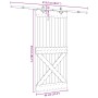 Puerta corredera con herrajes madera maciza de pino 95x210 cm by , Doors - Ref: Foro24-3332782, Price: 230,78 €, Discount: %