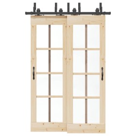 Kit de herrajes para puertas correderas acero