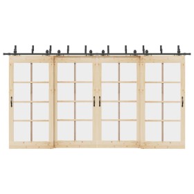 Kit de herrajes para puertas correderas acero