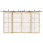 Kit de herrajes para puertas correderas acero negro 400 cm | Foro24.es | Tu tienda online para hogar, jardín y más Foro24.es