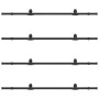 Kit de herrajes para puertas correderas acero negro 400 cm | Foro24.es | Tu tienda online para hogar, jardín y más Foro24.es