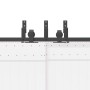 Kit de herrajes para puertas correderas acero negro 400 cm | Foro24.es | Tu tienda online para hogar, jardín y más Foro24.es