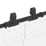 Kit de herrajes para puertas correderas acero negro 400 cm | Foro24.es | Tu tienda online para hogar, jardín y más Foro24.es