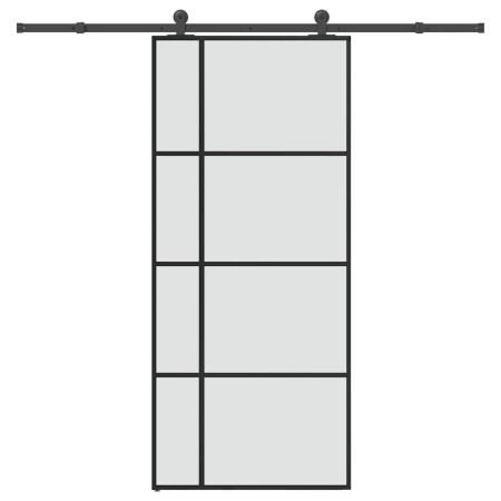 Puerta corredera con set herrajes vidrio ESG aluminio 90x205 cm von , Türen für zu Hause - Ref: Foro24-3332920, Preis: 278,49...