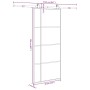 Puerta corredera con set herrajes vidrio ESG aluminio 90x205 cm von , Türen für zu Hause - Ref: Foro24-3332920, Preis: 278,49...