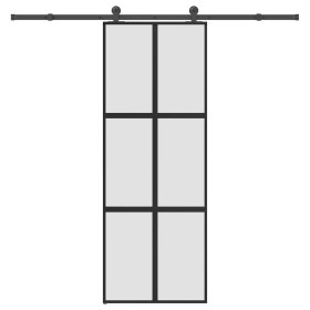 Puerta corredera set herrajes vidrio templado aluminio 76x205cm by , Doors for the home - Ref: Foro24-3332962, Price: 257,06 ...