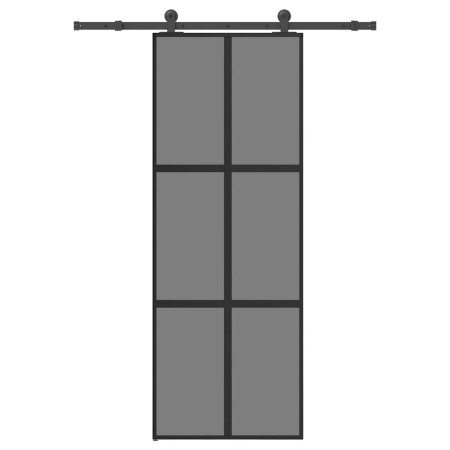 Puerta corredera set herrajes vidrio templado aluminio 76x205cm von , Türen für zu Hause - Ref: Foro24-3332983, Preis: 230,76...