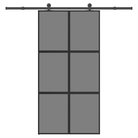 Puerta corredera set herrajes vidrio templado aluminio by , Doors for the home - Ref: Foro24-3332988, Price: 310,32 €, Discou...