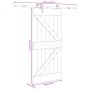 Puerta corredera con herrajes madera maciza de pino 95x210 cm by , Doors - Ref: Foro24-3332624, Price: 212,65 €, Discount: %