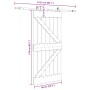 Puerta corredera con herrajes madera maciza de pino 90x210 cm | Foro24.es | Tu tienda online para hogar, jardín y más Foro24.es