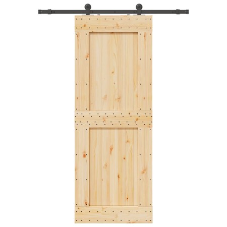 Puerta corredera con herrajes madera maciza de pino 85x210 cm by , Doors - Ref: Foro24-3332714, Price: 188,05 €, Discount: %
