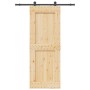 Puerta corredera con herrajes madera maciza de pino 85x210 cm by , Doors - Ref: Foro24-3332714, Price: 188,05 €, Discount: %