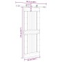 Puerta corredera con herrajes madera maciza de pino 85x210 cm by , Doors - Ref: Foro24-3332714, Price: 188,05 €, Discount: %
