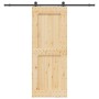 Puerta corredera con herrajes madera maciza de pino 90x210 cm by , Doors - Ref: Foro24-3332721, Price: 201,85 €, Discount: %