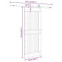 Puerta corredera con herrajes madera maciza de pino 90x210 cm by , Doors - Ref: Foro24-3332721, Price: 201,85 €, Discount: %