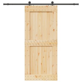 Puerta corredera con herrajes madera maciza de pino 100x210 cm von , Türen - Ref: Foro24-3332723, Preis: 219,65 €, Rabatt: %