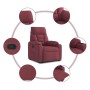 Sillón reclinable de tela rojo tinto de , Sillones - Ref: Foro24-4015545, Precio: 187,14 €, Descuento: %