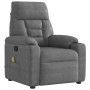 Sillón reclinable de masaje tela de microfibra gris oscuro de , Sillones - Ref: Foro24-4015572, Precio: 214,39 €, Descuento: %