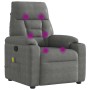 Sillón reclinable de masaje tela de microfibra gris oscuro de , Sillones - Ref: Foro24-4015572, Precio: 214,39 €, Descuento: %