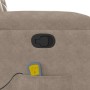 Sillón reclinable de masaje tela de microfibra gris taupe | Foro24.es | Tu tienda online para hogar, jardín y más Foro24.es