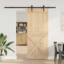 Puerta corredera con herrajes madera maciza de pino 95x210 cm by , Doors - Ref: Foro24-3332794, Price: 221,51 €, Discount: %