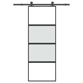 Puerta corredera set herrajes vidrio templado