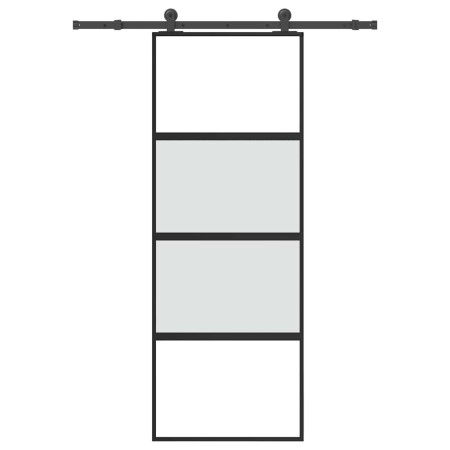 Puerta corredera set herrajes vidrio templado aluminio 76x205cm | Foro24.es | Tu tienda online para hogar, jardín y más Foro24.es