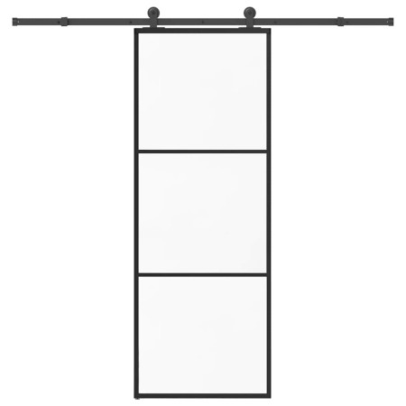 Puerta corredera con set herrajes vidrio ESG aluminio 76x205 cm by , Doors for the home - Ref: Foro24-3332806, Price: 205,31 ...