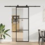 Puerta corredera con set herrajes vidrio ESG aluminio 76x205 cm by , Doors for the home - Ref: Foro24-3332806, Price: 205,31 ...