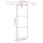 Puerta corredera con set herrajes vidrio ESG aluminio 76x205 cm by , Doors for the home - Ref: Foro24-3332806, Price: 205,31 ...