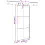 Puerta corredera con set herrajes vidrio ESG aluminio 90x205 cm by , Doors for the home - Ref: Foro24-3332819, Price: 212,88 ...