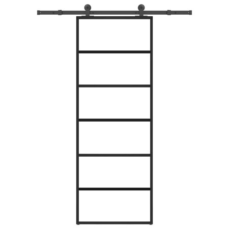 Puerta corredera con set herrajes vidrio ESG aluminio 76x205 cm | Foro24.es | Tu tienda online para hogar, jardín y más Foro24.es