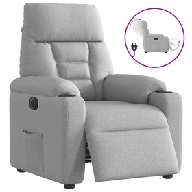Sillón reclinable eléctrico de tela gris nube by , Armchairs - Ref: Foro24-3303021, Price: 232,37 €, Discount: %