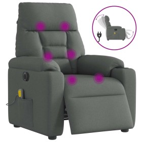 Sillón reclinable de masaje eléctrico tela gris