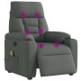 Sillón reclinable de masaje eléctrico tela gris oscuro | Foro24.es | Tu tienda online para hogar, jardín y más Foro24.es