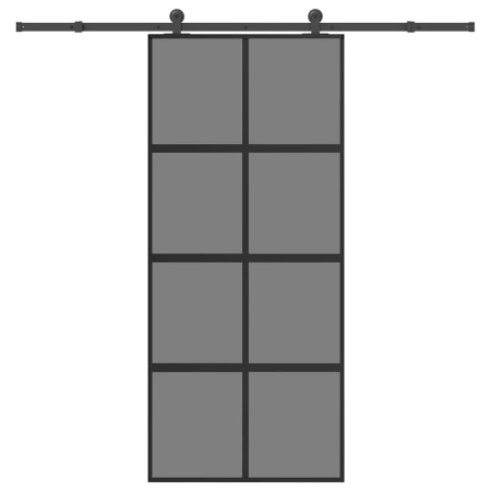 Puerta corredera herrajes 90x205 cm vidrio templado y aluminio von , Türen für zu Hause - Ref: Foro24-3333023, Preis: 282,72 ...