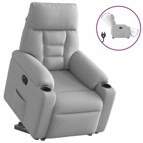 Sillón eléctrico reclinable elevable de tela gris nube by , Armchairs - Ref: Foro24-3303061, Price: 299,00 €, Discount: %