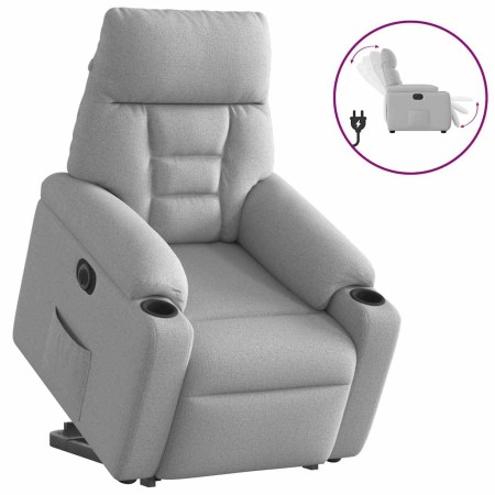 Sillón eléctrico reclinable elevable de tela gris nube by , Armchairs - Ref: Foro24-3303061, Price: 299,00 €, Discount: %
