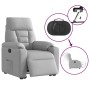 Sillón eléctrico reclinable elevable de tela gris nube by , Armchairs - Ref: Foro24-3303061, Price: 299,00 €, Discount: %