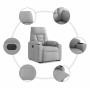 Sillón eléctrico reclinable elevable de tela gris nube by , Armchairs - Ref: Foro24-3303061, Price: 299,00 €, Discount: %