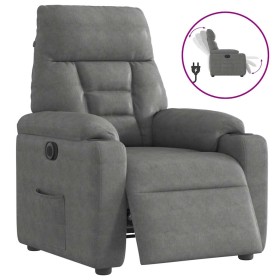 Sillón reclinable eléctrico tela de microfibra