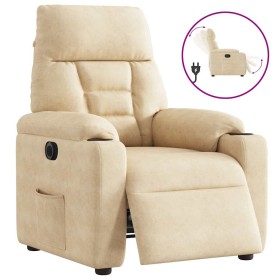 Sillón reclinable eléctrico tela de microfibra