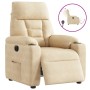 Sillón reclinable eléctrico tela de microfibra color crema | Foro24.es | Tu tienda online para hogar, jardín y más Foro24.es