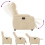 Sillón reclinable eléctrico tela de microfibra color crema | Foro24.es | Tu tienda online para hogar, jardín y más Foro24.es